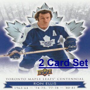 Ron Ellis Hockey Card Collection - 2 Card Set